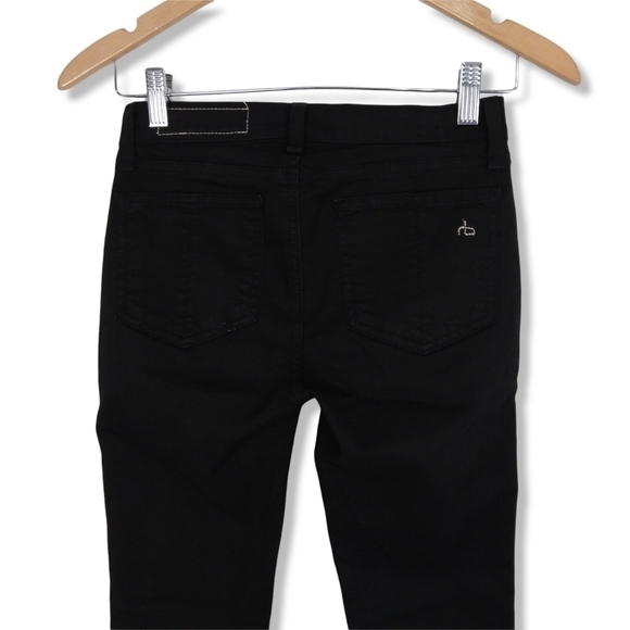 Rag & Bone Ankle Crop Tuxedo Jeans Size 24 In Black/Silver Combo - Picture 6 of 9